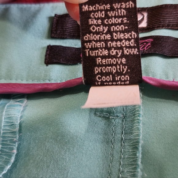 Apt. 9 Womens Capri Pants Sz 16 Teal Cotton Blend Straight Leg Curvy - Picture 8 of 12